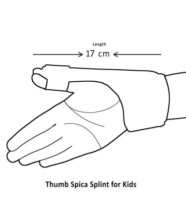 HealthGoodsIn Pediatric Thumb Spica Splint | Support Brace for Kids | Lightweight & Breathable Thumb Brace for Tissue Injuries - Buy Online on GoSupps.com
