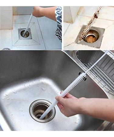 2pcs Water Drain Pipe Sewer Hair Clog Cleaning Remover Cleaner Nylon Brush - Buy Online on GoSupps.com
