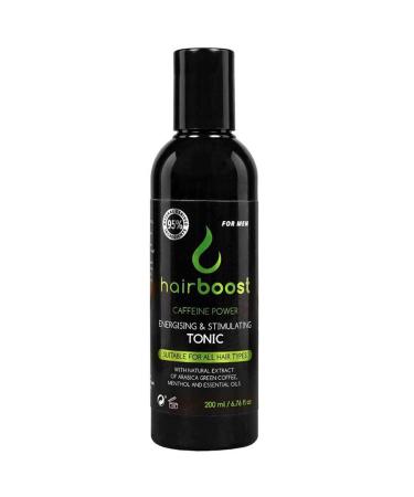 VYTALIVING Hairboost Caffeine Power Tonic for Men 200ml - Hair Treatment For Men - Energising and Stimulating - Hair Vitamins for Growth and Hair Loss - Hair Growth Serum - For All Hair Types of Men