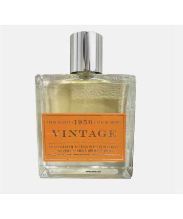 Tru Fragrance 1956 VINTAGE Eau De Cologne 3.4oz Citrus Amber Bergamot White Musk