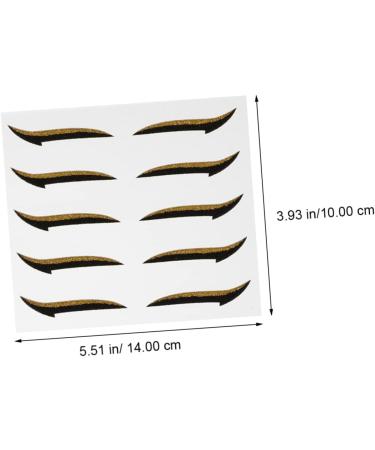 Mikinona Double Sided Eyelid 40 pairs Double Charming Self Line Red Strip Gold Personalized Makeup Eye Strips Eyelid Eyeliner 14X10X0.5cmx2pcs Assorted Colorx2pcs - Buy Online on GoSupps.com