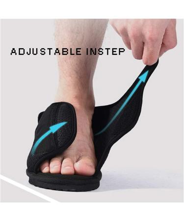 WCXTY Health Shoe Open Toe Diabetic Slippers Velcro Fastener for Swollen Feet Seniors - Size 10.5 - Buy Online on GoSupps.com