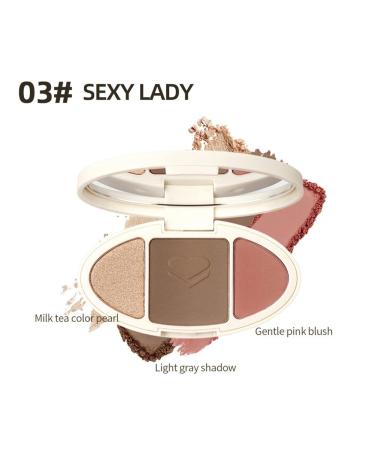 Allbesta 3 Colors Highlighter Palette - Professional Make-Up with Contour Powder Rouge & Bronzer | International Shipping Available - Buy Online on GoSupps.com
