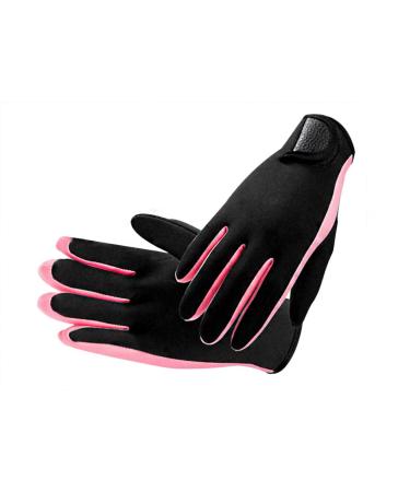 PURFUN 1.5mm Neoprene Diving Gloves for Men Women Flexible Thermal Full Finger Wetsuit Gloves for Swimming Snorkeling Kayaking Surfing Watersports Spearfishing Sailing Pink Medium