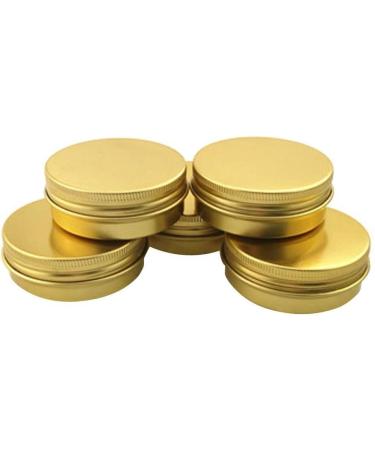 6 Pack 40ml Gold Aluminum Round Lip Balm Makeup Containers Jars with Screw Lid for Beauty Products 40ml - Buy Online on GoSupps.com