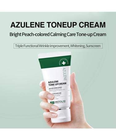 Histolab Azulene Tone Up Cream SPF 50+ | Skin Soothing Brightening UV Protection 50ml - Buy Online on GoSupps.com