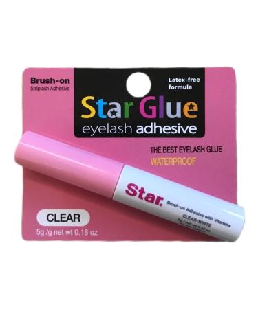 Super Strong Eyelash Glue Adhesive Clear Promotes Appearance of Longer Thicker Eyelashes (Brush-on) CASE CLEAR