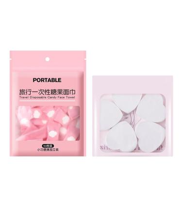 55pcs Travel Towels Bath Towel Compressed Bath Towel Disposable Washcloth Travel White