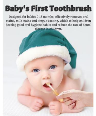 FOKiiBO Baby Silicone Toothbrush Set with Teether & Finger Brush - Amber - Buy Online on GoSupps.com