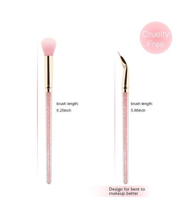 Refreshyourlife 12 Pcs Professional Eye Makeup Brushes Set - Eyeshadow, Eyebrow, Blending, Fan, Eyelash Brushes - Pink Diamond - Buy Online on GoSupps.com