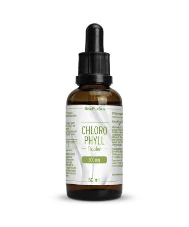 Chlorophyll drops 50 ml 200 mg - from alfalfa extract - vegan GMO-free laboratory tested - high dosage