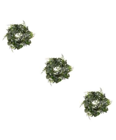 Zerodeko 3 Pcs Wreath Wedding Ceremony Decorations Summer Decor for Home Door Hanging Decor Front Door Garland Mini Broom Decorations for Home Faux Green Plastic Grass Ring Vine Greenx3pcs 30x30cmx3pcs