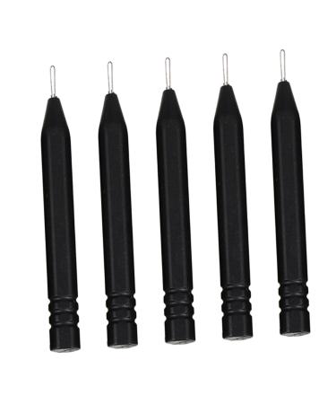 HOODANCOS 5 Pcs Hearing Earwax Remover Cleaning Tools Durable Steel Rods for Earmould Maintenance Ergonomic Handle for Easy Use for Seniors and Hearing Aid Users