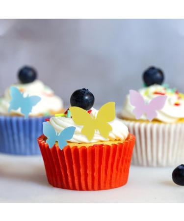 50PCS Edible Wafer Paper Cake Decoration Asudaro Vivid Butterfly Cake Topper for Birthday Party Wedding Party Dessert Decorations Birthday Party Cupcake Decoration One Size Yellow - Buy Online on GoSupps.com