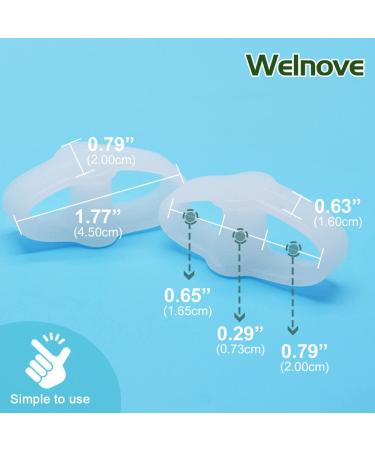 Welnove Bunion Corrector Toe Separators - Pack of 12, 2-Loop Big Toe Spacer for Bunion & Overlapping Toes (White) - Buy Online on GoSupps.com