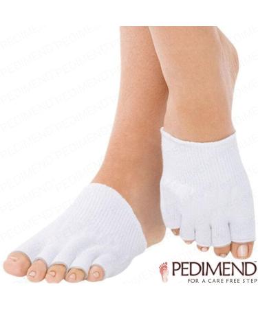Pedimend Gel Lined 5 Toe Socks (1PAIR) - Moisturise Dry Skin - SPA Gel Open Toe Socks Therapeutic and Soothing for Aching Tired Feet - Separator Your Toes - Foot Care - Buy Online on GoSupps.com
