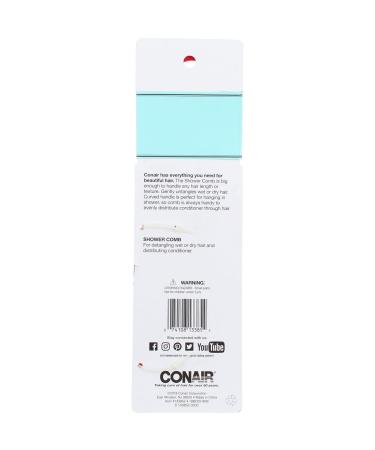 Conair Detangle & Smooth Shower Comb | Wet & Dry Hair | 1 Comb - Buy Online on GoSupps.com