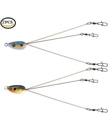 Alabama Rig Umbrella for Bass Fishing - 3 Arm Swim Baits Lures Bait Kit | Freshwater Trout Salmon - 2 Pcs Black Blue - Buy Online on GoSupps.com
