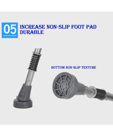 Walking Stick Aluminum Alloy Armpit Non-Slip Retractable Double Walking Stick Lightweight Elderly Handicapped Help Crutches Grey-2PCS (Grey 2PCS) Journey - Buy Online on GoSupps.com