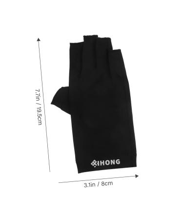 Housoutil 1 Pair Uv Gloves Half Finger Gloves Touchscreen Gloves Fingerless Manicure Gloves Summer Sunblock Gloves Outdoor Hiking Gloves Sun Gloves Women's Girl Fabric Skin Care Products 19.5x8cm Black - Buy Online on GoSupps.com
