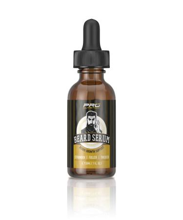 Beard Growth Serum- Stimulates & Repairs New Follicle Growth. Grow Stronger Thicker Fuller Longer Healthier Beard & Mustache Hair.
