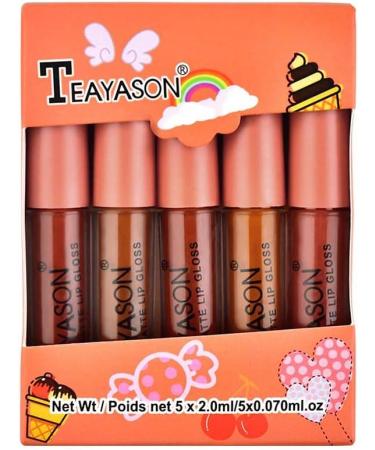 5 Piece Rose Matte Liquid Lipstick Set - Waterproof Velvet Matte - Long-Lasting Lip Makeup for Daily Party & Wedding - Buy Online on GoSupps.com