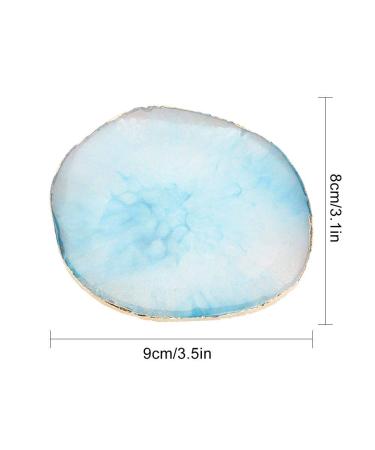 Nail Art Palette - Gold Edged DIY Tool for Nail Polish & Manicure Designs | Perfect for Resin & Color Drawing - Buy Online on GoSupps.com