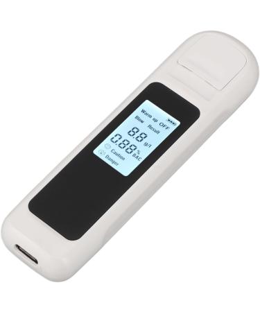 Breathalyzer Alcohol Tester High Accuracy LCD Display USB Charging Portable Automatic Shutdown Breath Alcohol Tester for Home Personal (White) - Buy Online on GoSupps.com