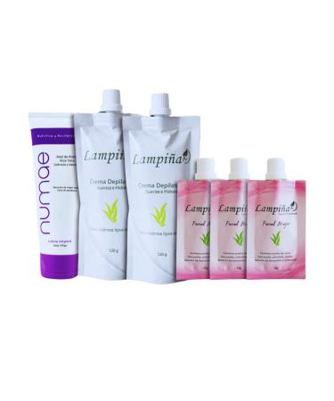 Lampi a Depilacion Total (6 Pack) Lampi a Crema Depilatoria Corporal Lampi a Crema Depilatoria Facial Lampi a Numae Crema Corporal Lampi a Crema para depilar Combo Depilacion Total