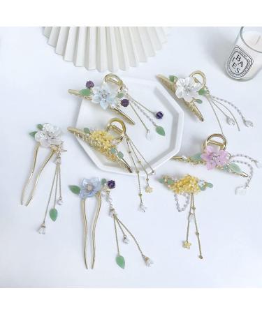 claw clips hair claw shark clip Flower Tassel Grab Clip Girly Accessories Hairpin Antique Hairpin Alloy Large Shark Clip Hair Accessories Headdress 06 (Color : 4) - Buy Online on GoSupps.com