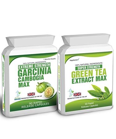 90 Garcinia Cambogia Fruit & Green Tea Extract Diet Weight Loss Fat Burner Pills Free Weight Loss Dieting Tips