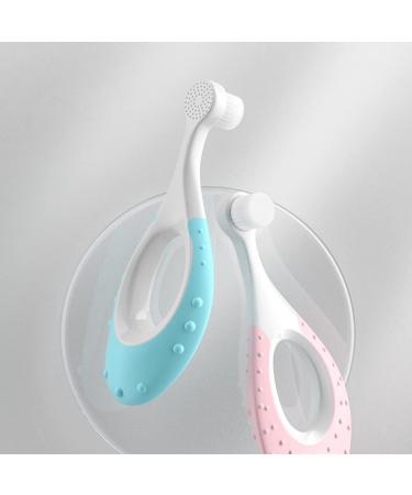 2PC Baby Toothbrush Set - Extra Soft 10 000 Bristles for Gum Care | Age 0-3 Years - Blue & Pink - Buy Online on GoSupps.com