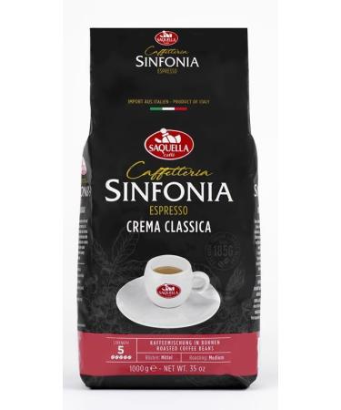 Saquella cafe sinfonia crema classica direct to uk, italy, flavor - 1kg