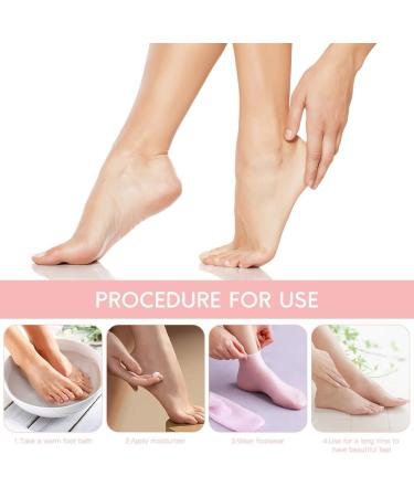NAVESO Moisturising Socks 3 Pairs Silicone Socks for Moisturising Feet Silicone Moisturising Foot Socks Women Foot Spa Pedicure Silicone Socks Soft Gel Heel Socks for Women Dry Cracked Feet - Buy Online on GoSupps.com
