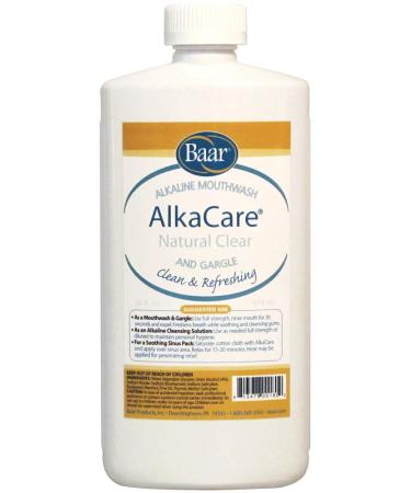 AlkaCare Natural Clear Mouthwash and Gargle 16OZ.