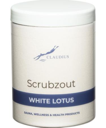 Claudius White Lotus scrub salt in handy jar 1250 grams