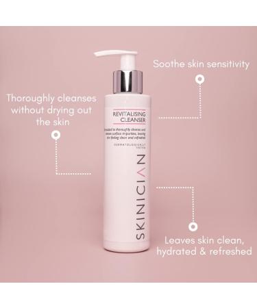 SKINICIAN Revitalising Cleanser - Daily Makeup Remover - Lightweight Face Cleanser - Gentle Cleanser with Tea Tree Extract - Soothing Cleansing Gel for All Skin Types - Vegan & Cruelty Free (200ml) - Buy Online on GoSupps.com