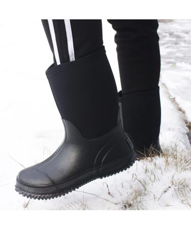 TENGTA Waterproof Insulated Fishing Hunting Boots - Black, Size 9 Women/8 Men - Buy Online on GoSupps.com