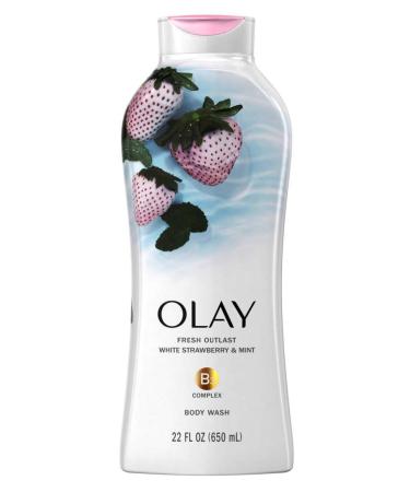 Buy Olay Fresh Outlast Body Wash - Cooling White Strawberry & Mint 22 fl oz | Refreshing Clean & Moisturizing Skin - Buy Online on GoSupps.com