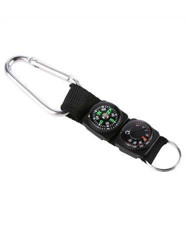 Herchr keychain with compass compass and thermometer keychain navigating coordinating the cardinal direction compass trailer carabiner Karabiner keychain compass keychain - Buy Online on GoSupps.com