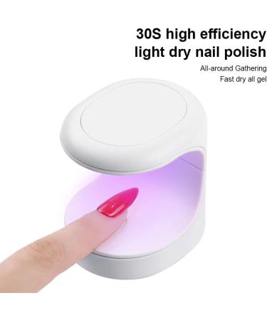 dijiusidy Nail Dryer LED Shaped DIY Travel Pocket Manicure Lamp Machine Home Professional Glue Gel Polish Single Fingernail Light Purple - Buy Online on GoSupps.com