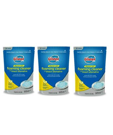 Glisten Disposer Care Garbage Disposal Foaming Cleaner, Lemon Scent, 3 Pack (12 Uses) 4.9 Ounce (Pack of 3)