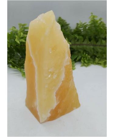 450g-500g Raw Natural Piece of Orange Calcite Crystal Love Stone Beautiful - Buy Online on GoSupps.com