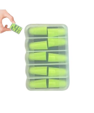 5 Pairs Reusable Sponge Ear Plugs | PU Noise Cancelling Earplugs for Hearing Protection | Calm Earplugs for Noise Reduction | Multifunctional Noise Reducing Earplugs for Sleeping Studying Concerts Green