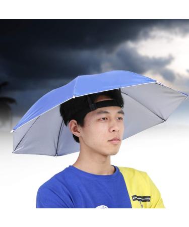 Outdoor Rain Umbrella Hat - 25.3-Inch UV Protection Cap for Fishing Camping & Hunting - Hands-Free Shield (Royal Blue) - Buy Online on GoSupps.com