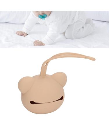 Bear Shaped Silicone Pacifier Storage Box for Newborns - Travel Holder & Accessories in Coffee Color - Buy Online on GoSupps.com