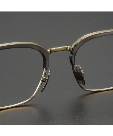 NYASAA Pure Titanium Square Frame Reading Glasses for Men - Fashion Blue Light Blocking Eyeglasses HD Clear Lenses 2.50x Gold - Shop Internationally - Buy Online on GoSupps.com