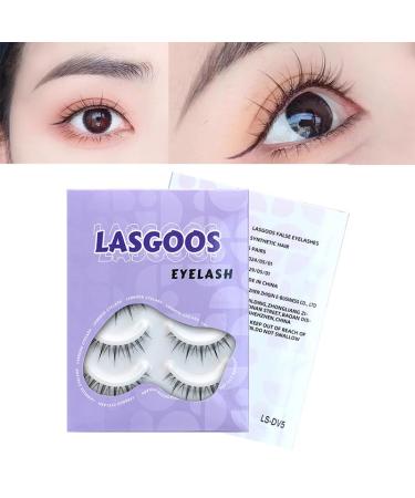 Buy Natural Look Fake Eyelashes - 5 Pairs Daily Strip Cross Lashes for Wedding & Everyday Makeup | Invisible Thin Band (6-12mm - Buy Online on GoSupps.com