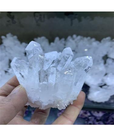 Natural Crystal Rough Natural Quartz Crystal 1pcs Natural Crystal Cluster Raw Quartz White Stones Crystal Point Home Decoration Raw Crystals Home Office Decor (Size : 420-500)