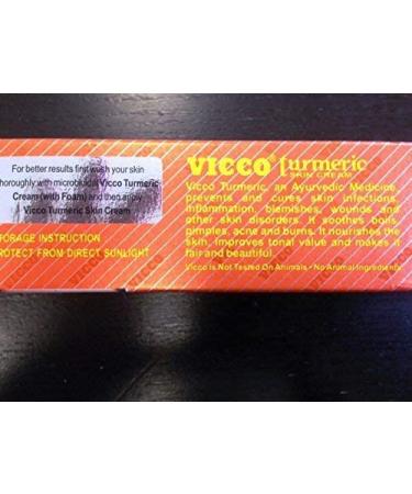 Vicco Turmeric Skin Cream with Sandalwood Oil - 2 Pack (70g each) - Buy Online on GoSupps.com
